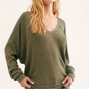 Free People Santa Clara Thermal in Color Ferngully Size Large